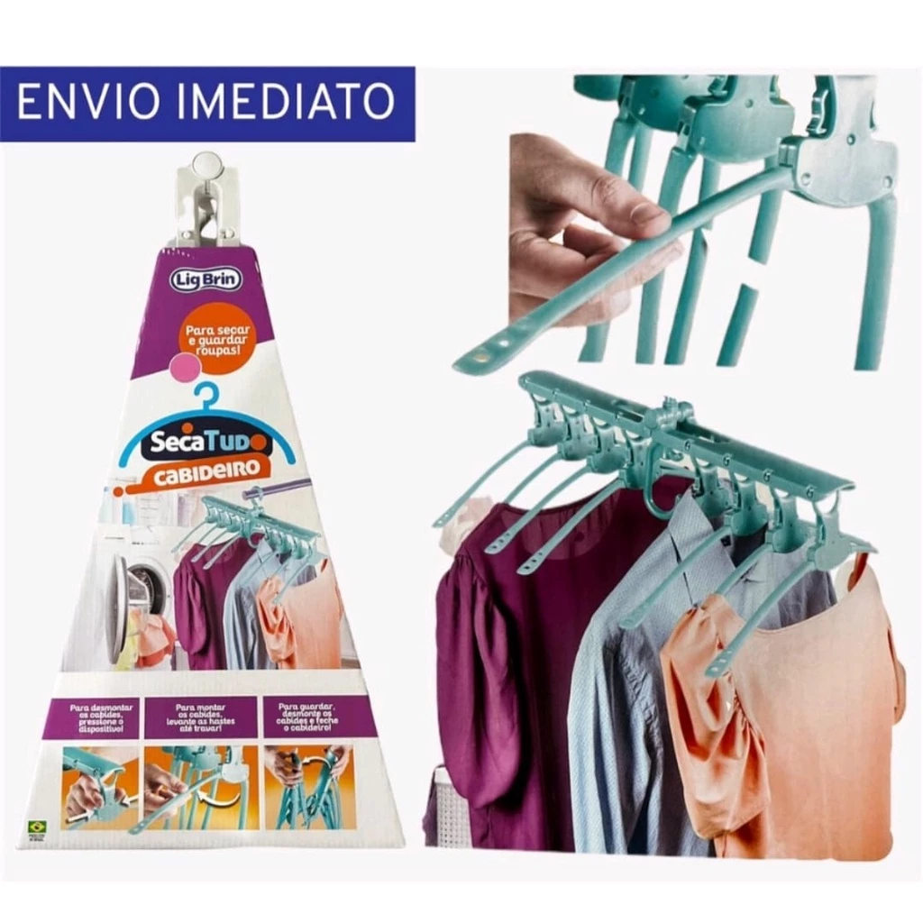 Solução para secar camisas sem ocupar espaço: cabideiro dobrável vale a pena?