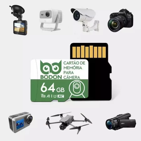 Cartão de memória de 64 GB recomendado para câmera de segurança